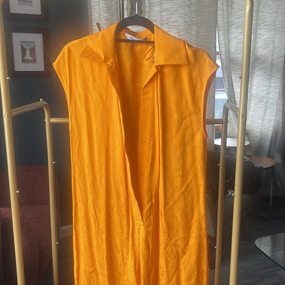 Zara full length jacquard jumpsuit size small - Picture 4 of 4